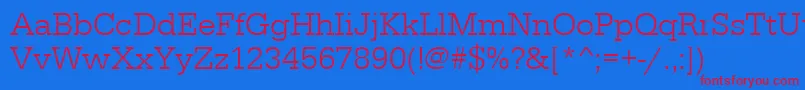 Urwegyptiennetlig Font – Red Fonts on Blue Background