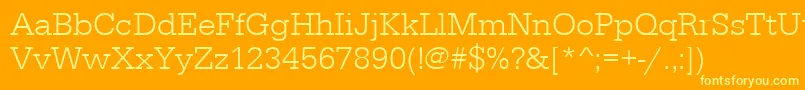 Urwegyptiennetlig Font – Yellow Fonts on Orange Background