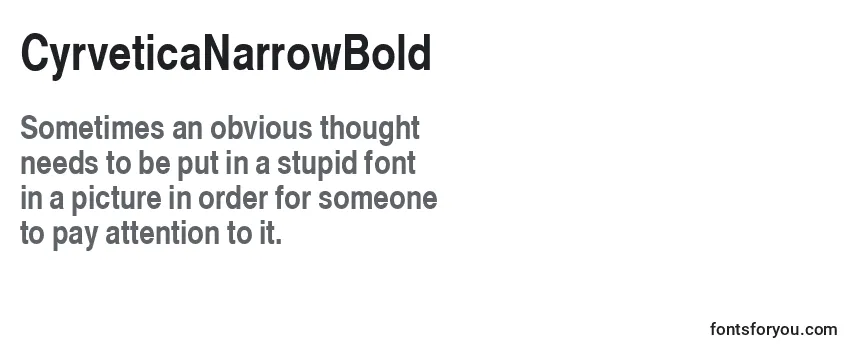 CyrveticaNarrowBold Font