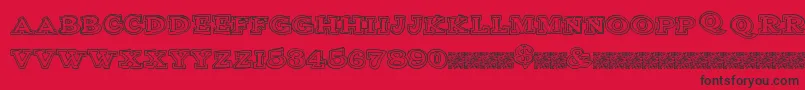 Clubsport Font – Black Fonts on Red Background