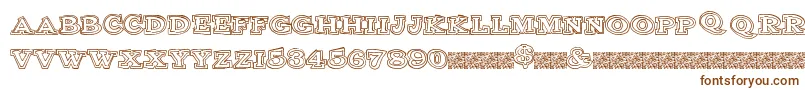Clubsport-fontti – ruskeat fontit valkoisella taustalla