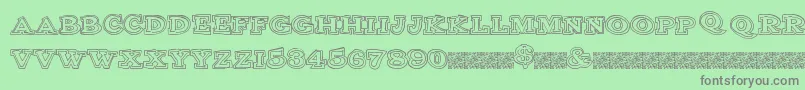 Clubsport Font – Gray Fonts on Green Background