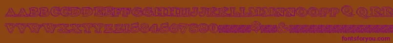 Clubsport Font – Purple Fonts on Brown Background
