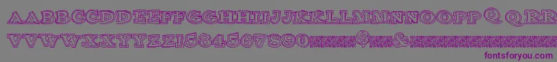 Шрифт Clubsport – фиолетовые шрифты на сером фоне