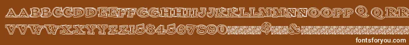 Clubsport Font – White Fonts on Brown Background