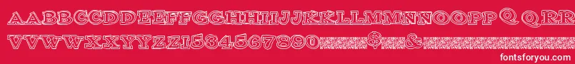 Clubsport Font – White Fonts on Red Background