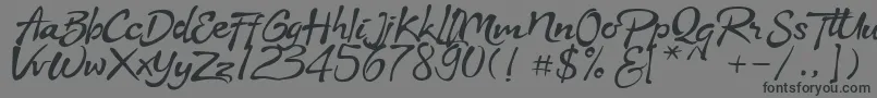 Stya Font – Black Fonts on Gray Background
