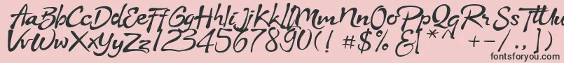 Stya Font – Black Fonts on Pink Background