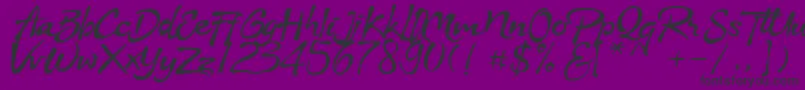 Stya Font – Black Fonts on Purple Background