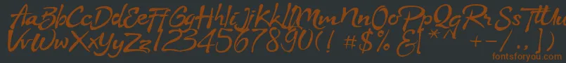 Stya Font – Brown Fonts on Black Background
