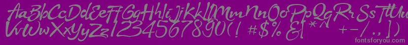 Stya Font – Gray Fonts on Purple Background