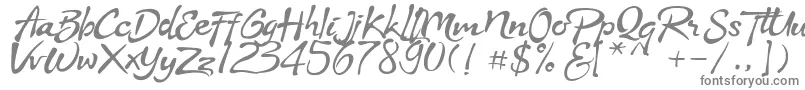 Stya Font – Gray Fonts on White Background