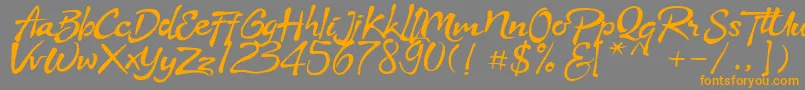 Stya Font – Orange Fonts on Gray Background