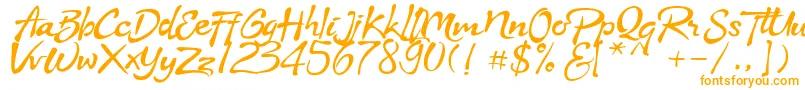 Stya Font – Orange Fonts on White Background