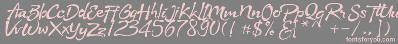 Stya Font – Pink Fonts on Gray Background