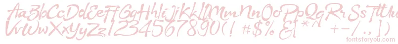 Stya Font – Pink Fonts on White Background