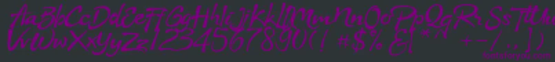 Stya Font – Purple Fonts on Black Background