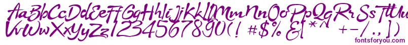 Stya Font – Purple Fonts on White Background
