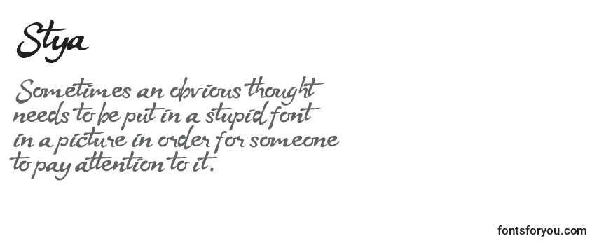 Review of the Stya Font