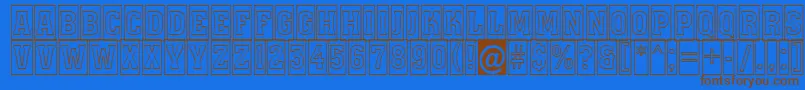 Assuan7 Font – Brown Fonts on Blue Background
