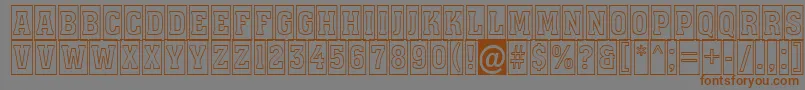 Assuan7 Font – Brown Fonts on Gray Background