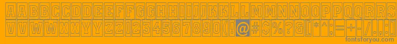Assuan7 Font – Gray Fonts on Orange Background
