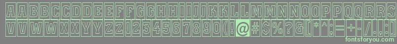 Assuan7 Font – Green Fonts on Gray Background