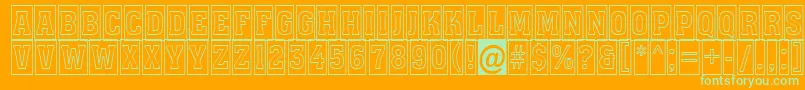 Assuan7 Font – Green Fonts on Orange Background