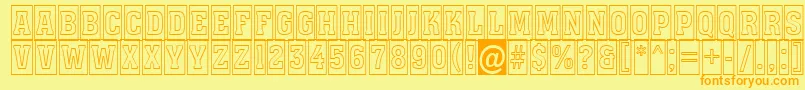 Assuan7 Font – Orange Fonts on Yellow Background