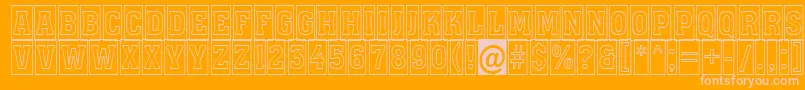 Assuan7 Font – Pink Fonts on Orange Background