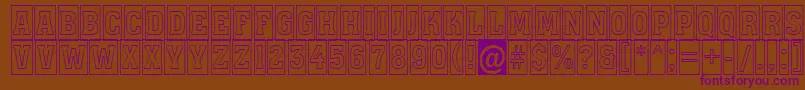 Assuan7 Font – Purple Fonts on Brown Background