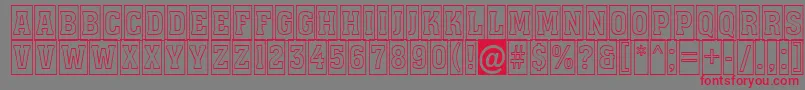 Assuan7 Font – Red Fonts on Gray Background