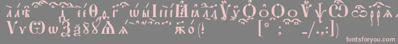 StarouspenskayaKucsSpacedout Font – Pink Fonts on Gray Background