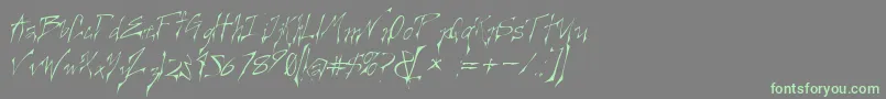 Weitere Informationen zur Creelo-Schriftart Creelo-Schriftart – Grüne Schriften auf grauem Hintergrund