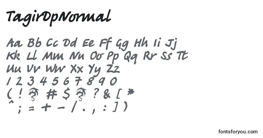 Fuente TagirDpNormal - alfabeto, números, caracteres especiales