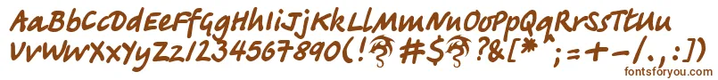 TagirDpNormal Font – Brown Fonts on White Background