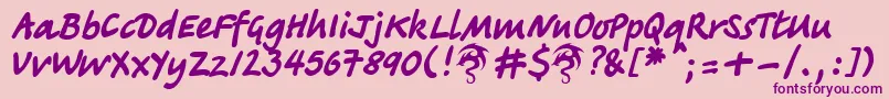 TagirDpNormal Font – Purple Fonts on Pink Background