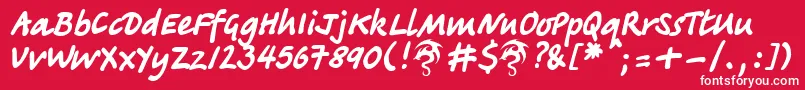 TagirDpNormal Font – White Fonts on Red Background