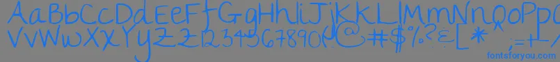 Thegirlnextdoor Font – Blue Fonts on Gray Background