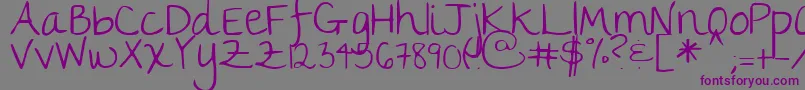 Thegirlnextdoor Font – Purple Fonts on Gray Background