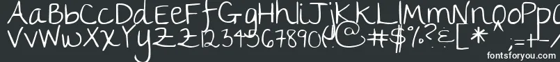 Thegirlnextdoor Font – White Fonts on Black Background