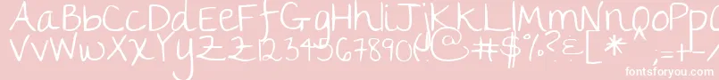 Thegirlnextdoor Font – White Fonts on Pink Background