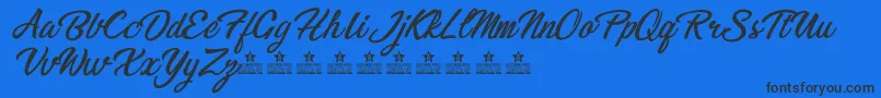 BikinisPersonalUse Font – Black Fonts on Blue Background
