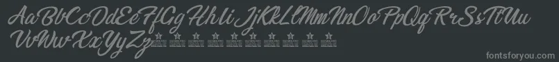 BikinisPersonalUse-Schriftart – Graue Schriften auf schwarzem Hintergrund