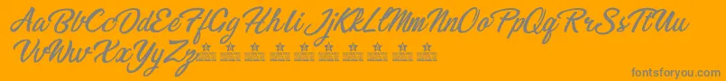 BikinisPersonalUse Font – Gray Fonts on Orange Background