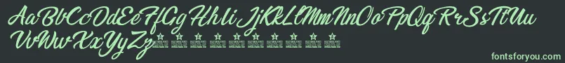 BikinisPersonalUse Font – Green Fonts on Black Background