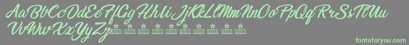 BikinisPersonalUse Font – Green Fonts on Gray Background