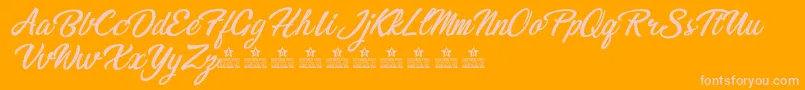 BikinisPersonalUse-Schriftart – Rosa Schriften auf orangefarbenem Hintergrund