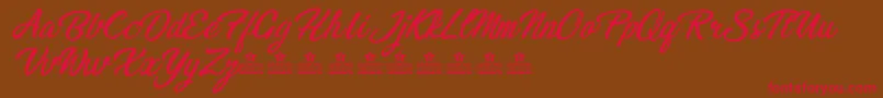 BikinisPersonalUse Font – Red Fonts on Brown Background