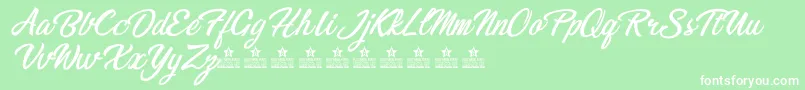 BikinisPersonalUse Font – White Fonts on Green Background